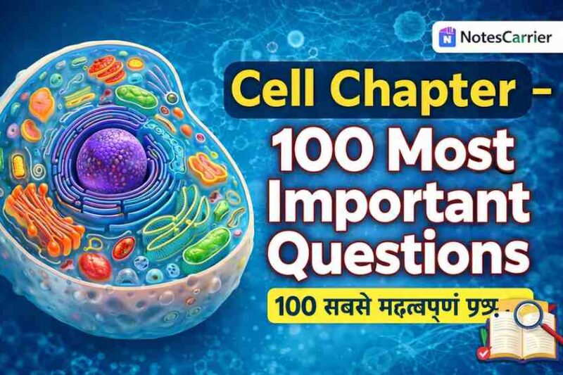 Biology Chapter-1 Cell : 100 Most Important questions