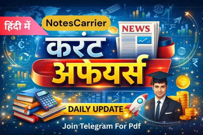 Today Current Affairs in Hindi | 26 February 2026 Current Affairs | NotesCarrier