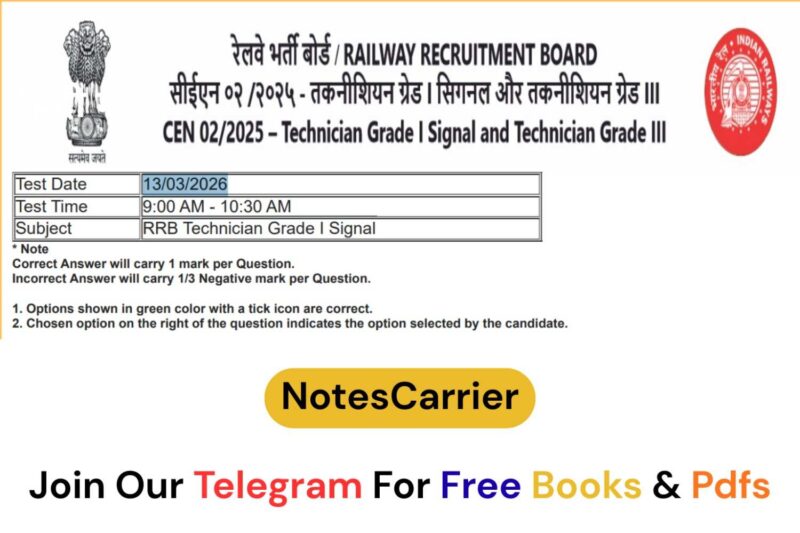 RRB Technician Grade I Signal Question Paper 13 March 2026 Shift 1 | Download PDF Free