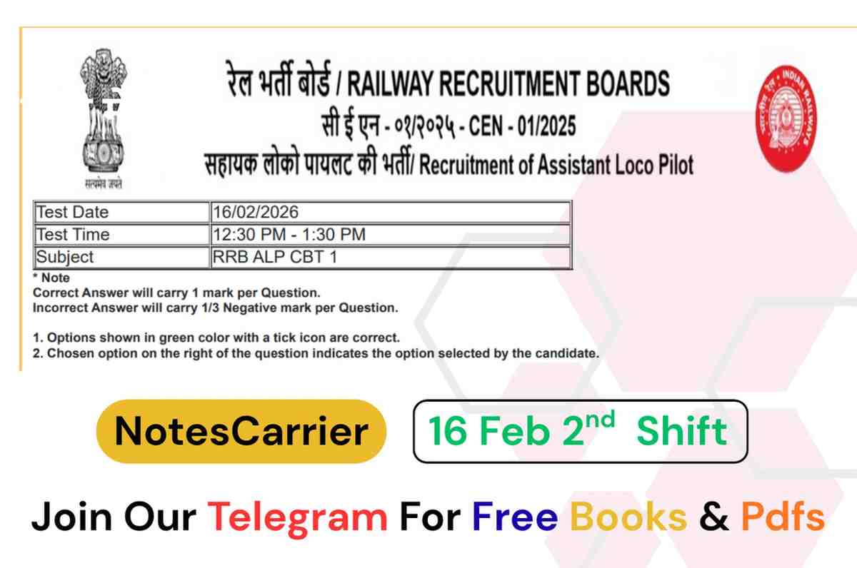 RRB ALP 2026 CBT-1 Question Paper