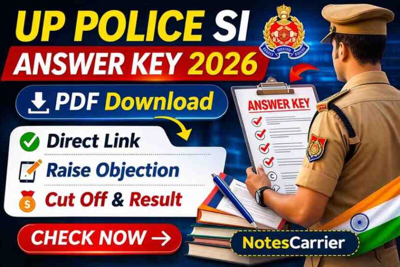 UP Police SI Answer Key 2026 (Out) – Download PDF, Raise Objection, Direct Link