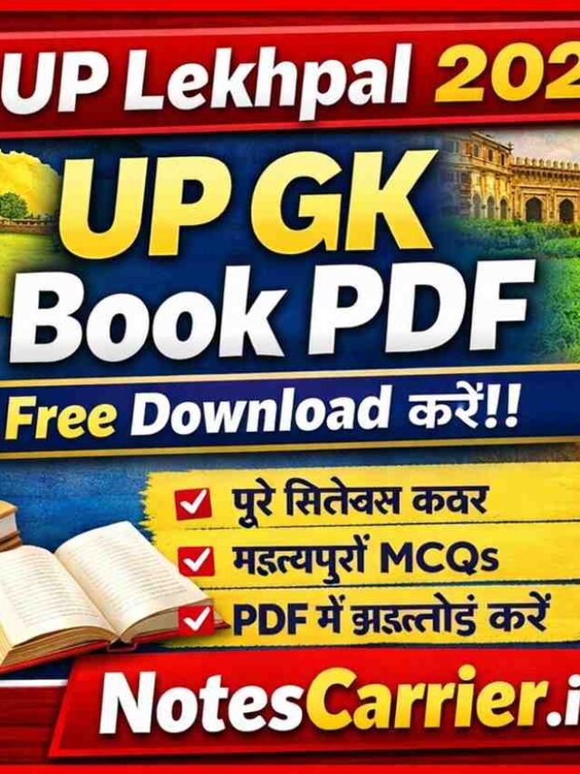 UP GK Book PDF for UP Lekhpal 2026