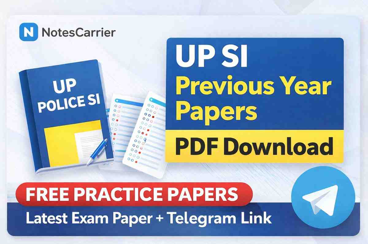 UP Police SI Previous Year Paper PDF Download