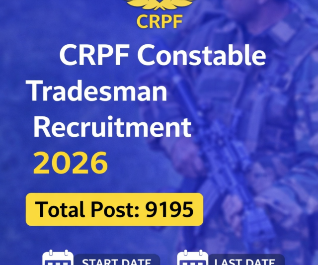 CRPF Constable Tradesman Recruitment 2026