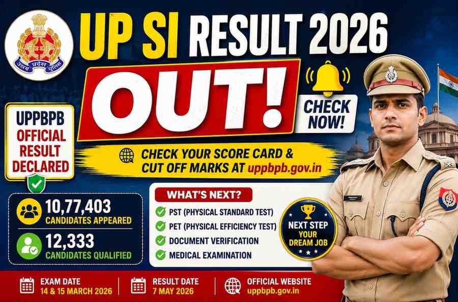 UP SI Result 2026 Out — Check Your Score Card & Cut Off Marks at uppbpb.gov.in 1 UP SI Result 2026